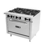 Estufa Industrial 6 Quemadores y Horno AER-6-36 ASBER