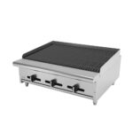 Asador Industrial a Gas Piedra Volcanica 36" 3 Quemadores AECRB-36 ASBER