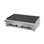Asador Industrial a Gas Piedra Volcanica 48" 4 Quemadores AECRB-48 ASBER