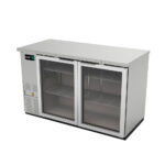 Refrigerador Contra Barra Acero Inoxidable 2 Puertas Cristal 151 cm ABBC-58-SG ASBER