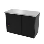 Refrigerador Contra Barra Vinil Negro Slim Line Puerta Sólida ABBC-24-48 ASBER