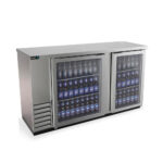 Refrigerador Contra Barra Acero Inoxidable Slim Line Puerta de Cristal ABBC-24-60-SG ASBER