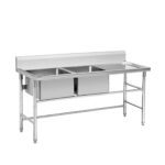 Fregadero Doble con 2 Tarjas 160 cm BN-S07 MIGSA