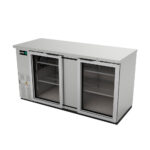 Refrigerador Contra Barra Acero Inoxidable 2 Puertas Cristal 177 cm ABBC-68-SG ASBER