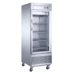 Refrigerador Industrial Vertical en Acero Inox. 1 Puerta de Cristal 23 Pies UR-27C-1G MIGSA