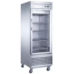 Congelador Industrial Vertical en Acero Inox. 1 Puerta de Cristal 23 Pies UR-27F-1G MIGSA