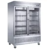 Refrigerador Industrial Vertical en Acero Inox. 2 Puertas de Cristal 47 Pies UR-54C-2G MIGSA