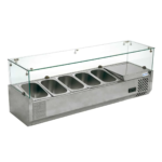 Vitrina Refrigerada Horizontal para Ensaladas y Pizza 5 Insertos 120 cm RT-1200L MIGSA