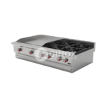 Parrilla Combinada con Plancha + Parrilla de 4 Quemadores CG-40PD DRAGO