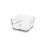 Recipiente cuadrado de Policarbonato graduado, capacidad de 2 qt. REPOCU-2 CALEDONIA
