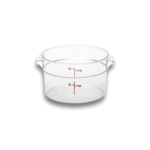 Recipiente redondo de Policarbonato graduado, capacidad de 12 qt. REPORE-12 CALEDONIA