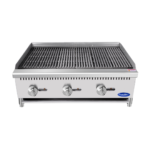 Asador gas, radiante de 3 secciones: 0.9 m ATRC-36 COOK RITE