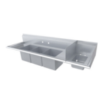 Fregadero de 3 Tarjas con Escurrideros Laterales F4T-151514-12L KING