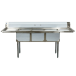 Fregadero de 3 Tarjas con Escurrideros Laterales F3T-1 KING
