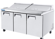 Mesa Refrigerada de 3 puertas para Preparar Sándwiches y Ensaladas MRSS-72-3S SOBRINOX