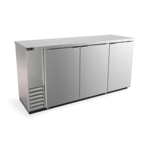 Refrigerador Contra Barra Acero Inoxidable Slim Line Puerta Sólida ABBC-24-72-S ASBER