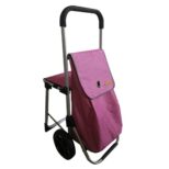 Carrito de compras Multifunción con Silla TROL-520AS-ROSA NOVAL