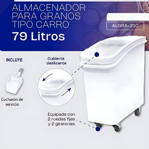 Almacenador para Granos tipo Carro ALGRA-21C CALEDONIA - Imagen 2