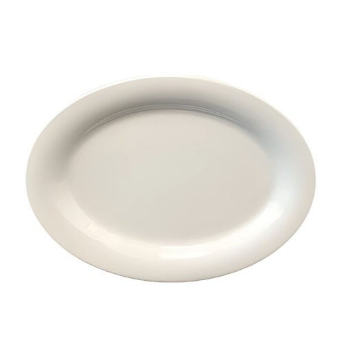 Plato Oval Blanco de Melamina (35.4 x 26.6 x 5 cm) MCPLMOP35 CONCASSE