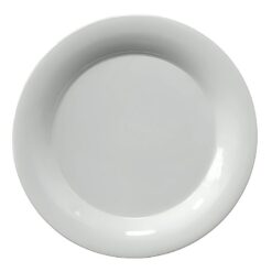 Plato de Melamina Rim Liso Premium Blanco 22.8 x 1.8 cm MCPLMRRP23 CONCASSE