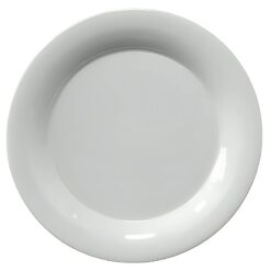 Plato de Melamina Rim Liso Premium Blanco 26.5 x 2.3 cm MCPLMRRP26 CONCASSE