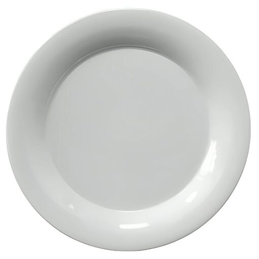 Plato de Melamina Rim Liso Premium Blanco 26.5 x 2.3 cm MCPLMRRP26 CONCASSE