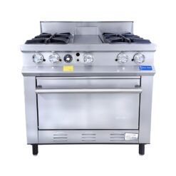 Estufa de 4 quemadores y plancha SSE4QP SAN-SON