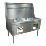 Estufa wok profesional 2 secciones ZEWOKS-140 SAN-SON