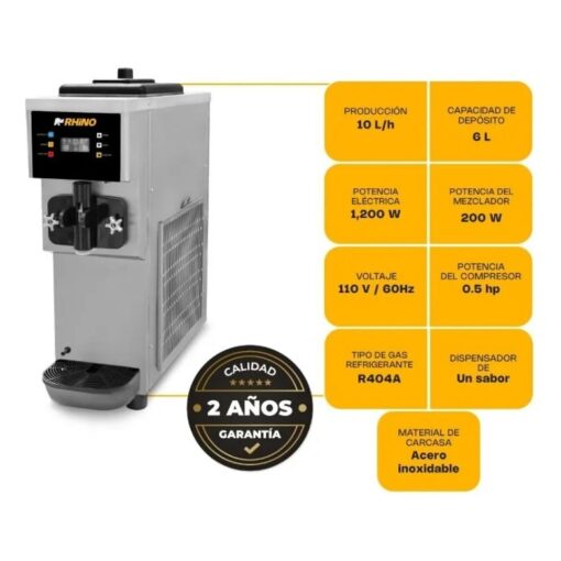 Máquina de Helado Suave 10 Lt HELA-10 RHINO - Imagen 3
