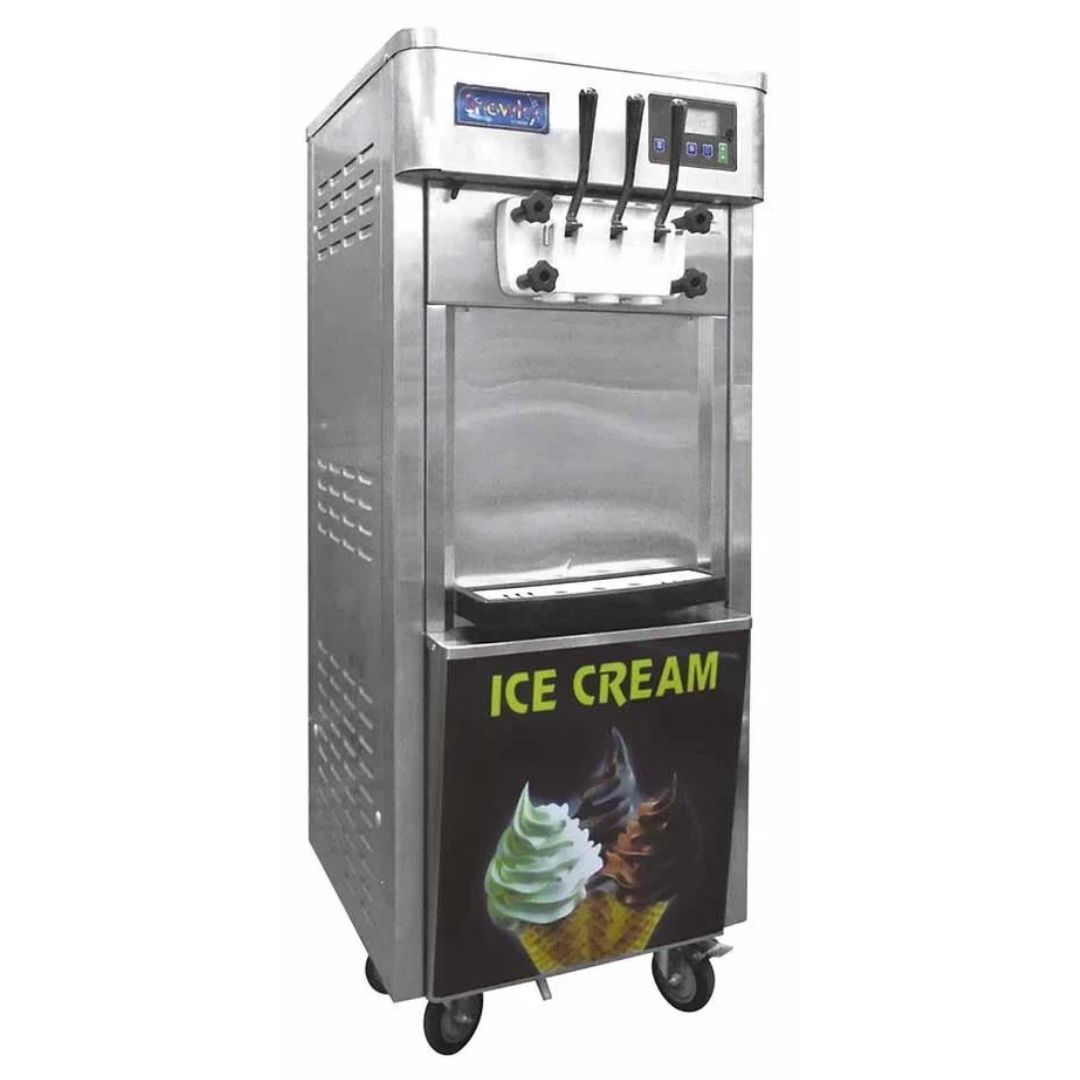 Máquina de Helado Suave a Piso 3 Salidas 20 Litros por Hora 110V BQL-825E/120 MIGSA