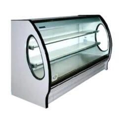Vitrina 2 m C. Curvo, entrepaños de A. Inox RHNVCT-2000-EA MASSER