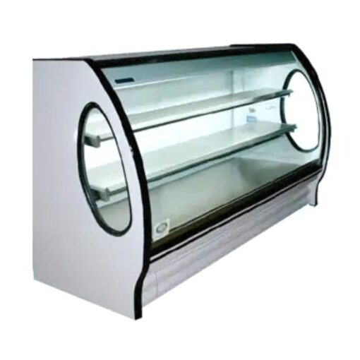 Vitrina 2 m C. Curvo, entrepaños de A. Inox RHNVCT-2000-EA MASSER