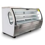 Vitrina 1 m C. Curvo, puertas sólidas A. Inox RHNVCT-1000-EP-AIX MASSER