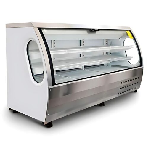 Vitrina 2 m C. Curvo, puertas sólidas A. Inox RHNVCT-2000-EP-AIX MASSER
