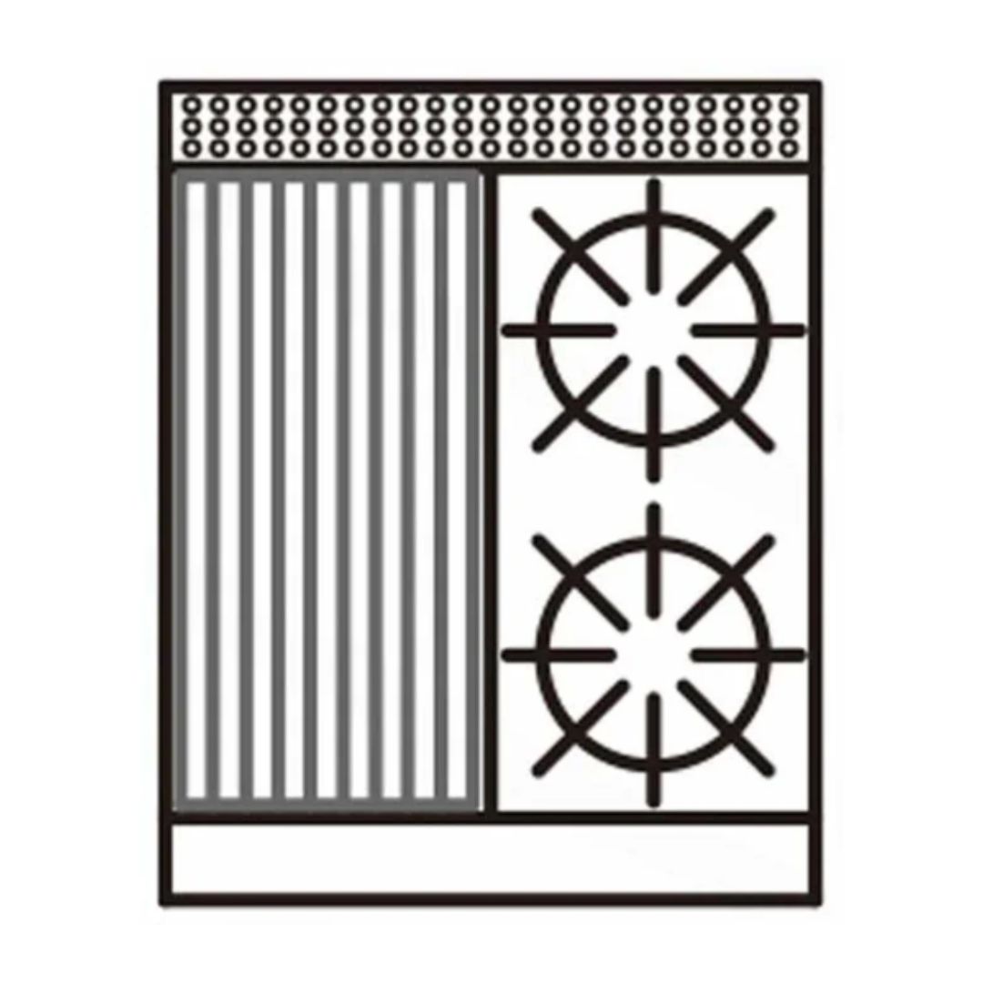 Estufa Modular Doble EM2/1A+1Q INTERNATIONAL - Imagen 2