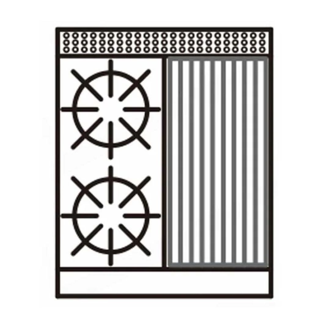 Estufa Modular Doble EM2/1Q+1A INTERNATIONAL - Imagen 2
