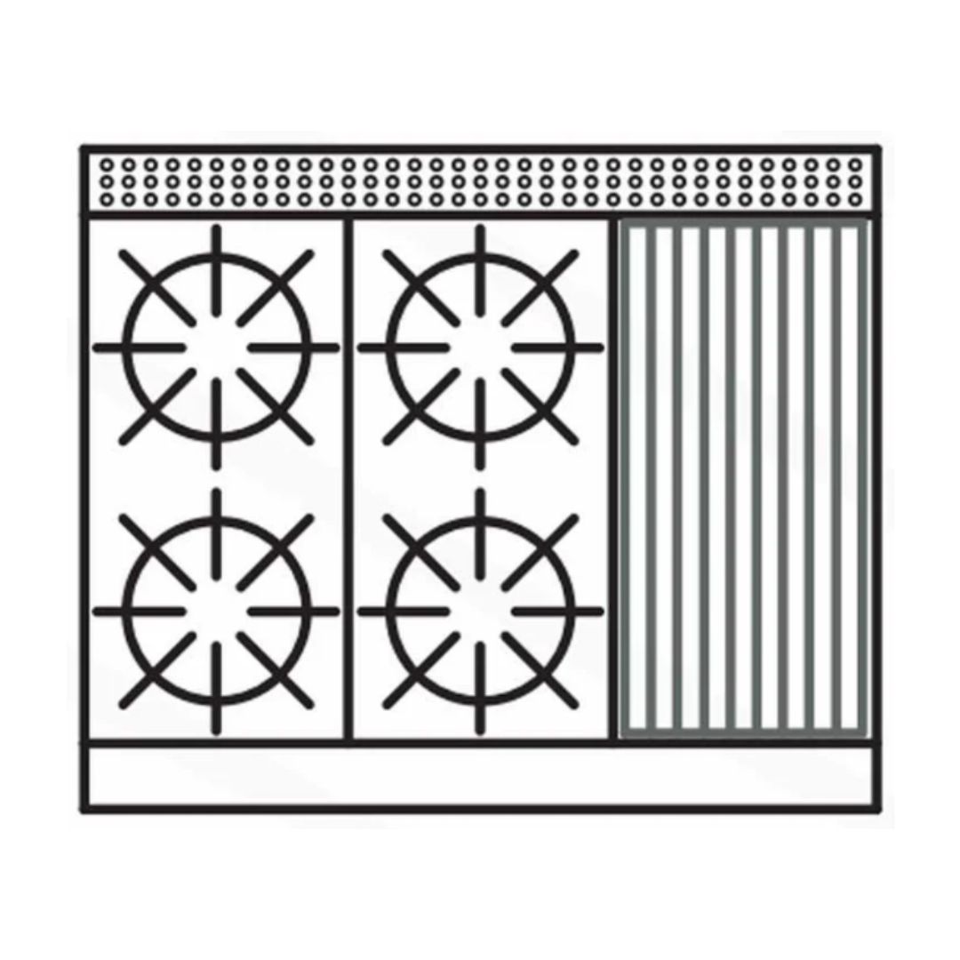 Estufa Modular Triple EM3/2Q+1A INTERNATIONAL - Imagen 2