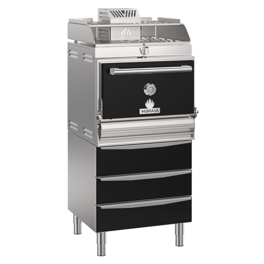 Horno de Brasa con Cajones Térmicos y Soporte Bandeja 110 a 130 Comensales HMB HOT SB 110-S MIBRASA