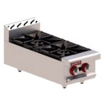 Parrilla 2 Quemadores Abiertos 12" Acero Inox 1-2-V TOP DELTA