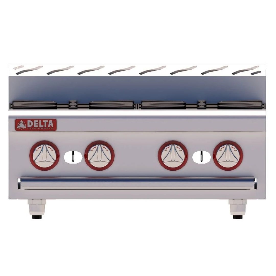 Parrilla 4 Quemadores Abiertos 24" Acero Inox y Aluminizado 2-4 MIX DELTA - Imagen 2