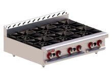 Parrilla 6 Quemadores Abiertos 36" Acero Inox y Aluminizado 3-6 MIX DELTA