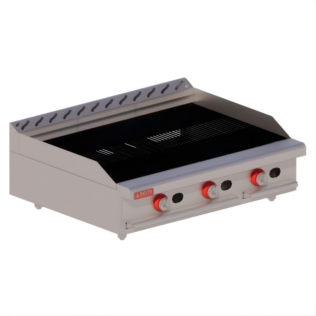Asador Radial 36" Acero Inox y Aluminizado 3-ASR MIX DELTA