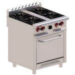 Estufa 4 Quemadores 28" Acero Inox y Aluminizado H-4 MIX DELTA