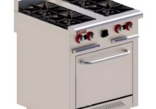 Estufa 4 Quemadores 28" Acero Inox y Aluminizado H-4 MIX DELTA