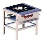 Estufón Sencillo 1 Quemador Triple Acero Inox y Aluminizado IE-1 MIX DELTA