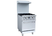 Estufa con Horno 4 Quemadores a Gas XFSO-24-J SOBRINOX