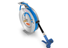 Manguera con Pistola y Carrete Retráctil Acero Inoxidable 10 m MAPCA-10X RHINO