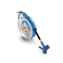 Manguera con Pistola y Carrete Retráctil Acero Inoxidable 10 m MAPCA-10X RHINO