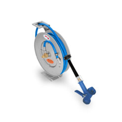 Manguera con Pistola y Carrete Retráctil Acero al Carbono 10 m MAPCA-10 RHINO