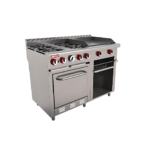 Estufa de 4 Quemadores + Plancha + Gratinador H4-C-GA MIX DELTA